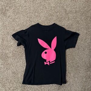 Anti Social Social Club Black Tee with Pink Bunny